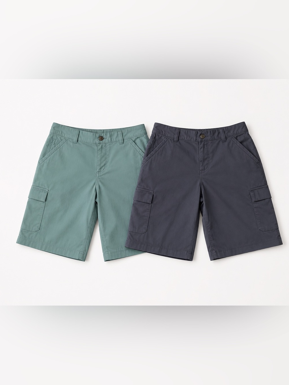 Duluth Trading Co Women's Cargo Shorts — Seafoam Green & Slate